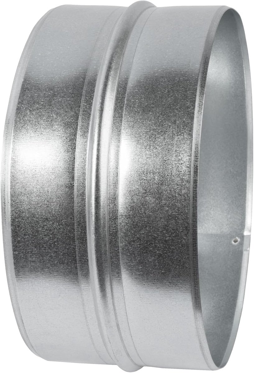 Systems 200 mm / 8'' Inch Vergulde stalen kanaalaansluiting - Ronde ventilatiekanaalverlenging - Metalen ventilatiekoppeling - Metalen slangkoppeling - Vergulde pijpkoppeling - Inline luchtafvoer
