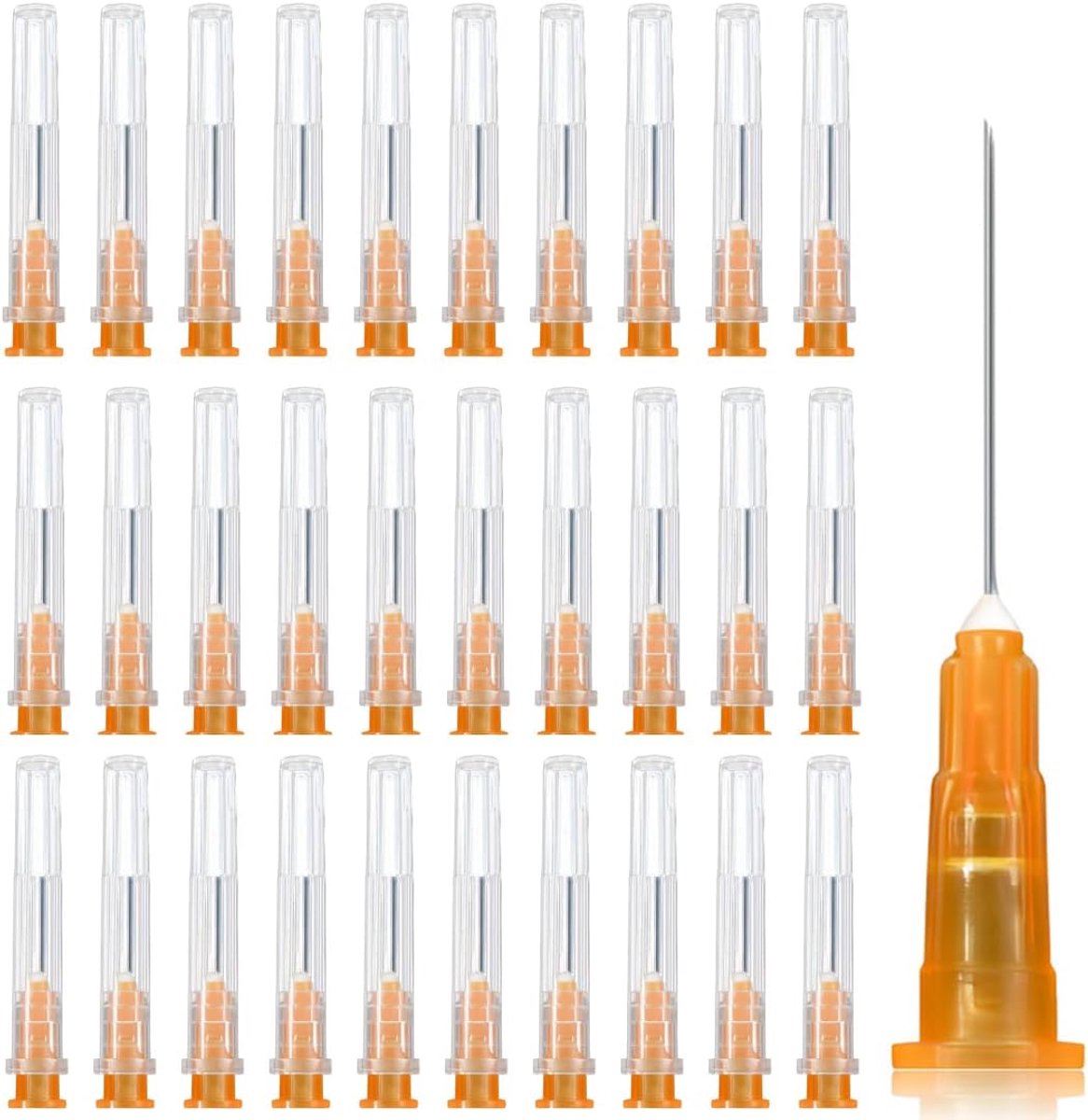 25 g, 0,5 x 20 mm, roestvrij staal, verschillende maten: 18 g, 19 g, 20 g, 21 g, 22 g, 23 g, 25 g, 26 g, 27 g, 30 g, afzonderlijk verpakt, navulbuizen voor industrie, hobby en huishouden (50