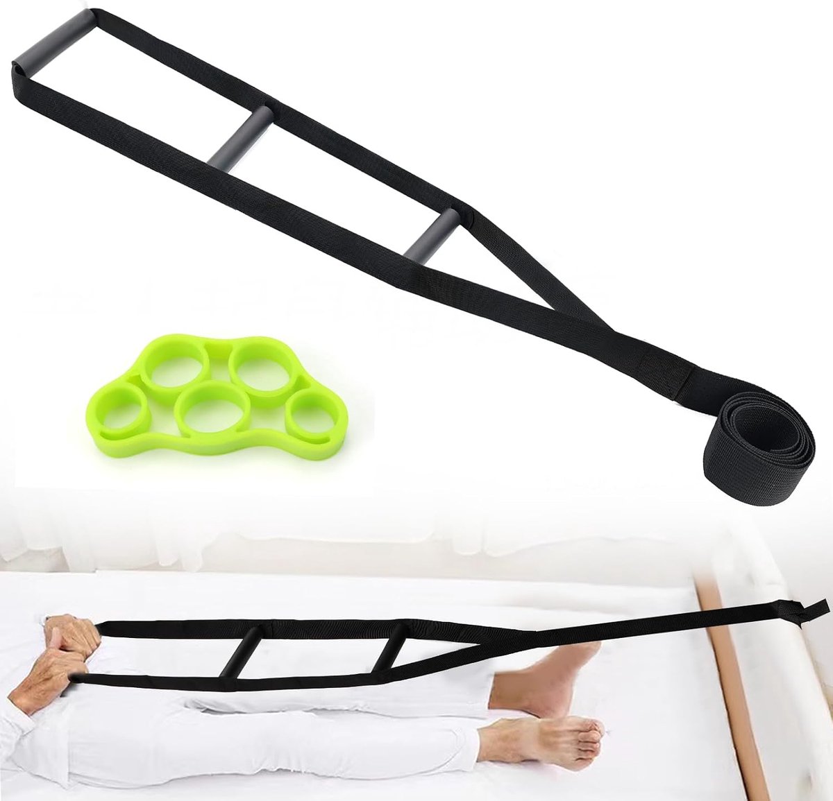 Opstahulp verstelbare bedladder - nylonweefsel - vingertrainer - eenvoudig te installeren - ShopVlot