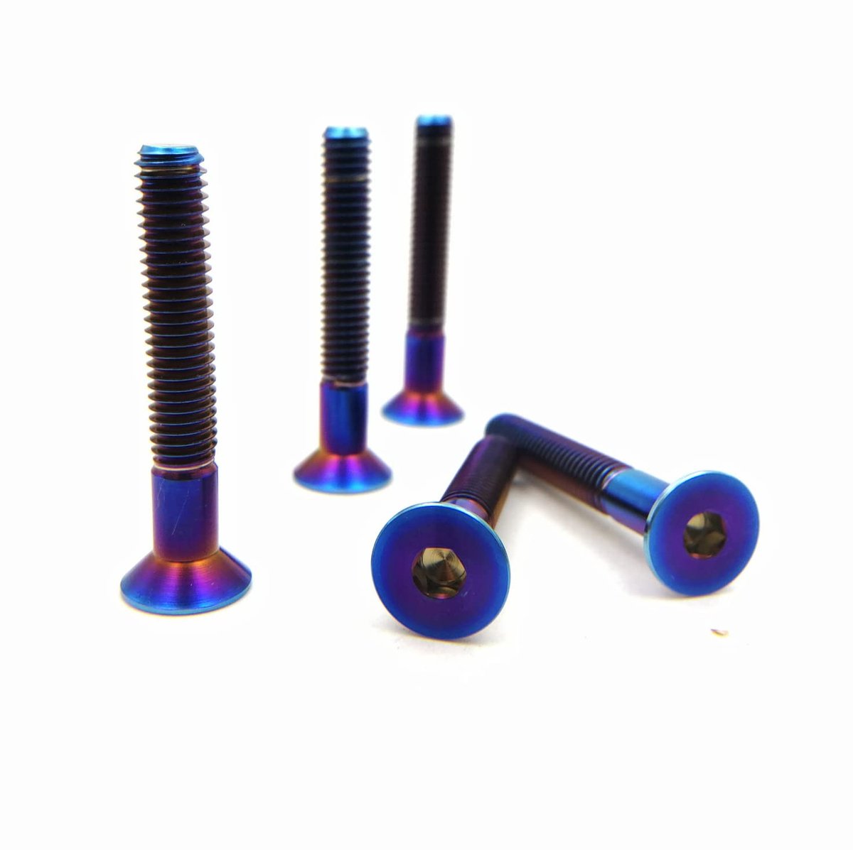 Titanium bouten M8 x 1.25 x 35mm - Gr5 titanium - verzonken kop - lichtgewicht voor fietsen - ShopVlot