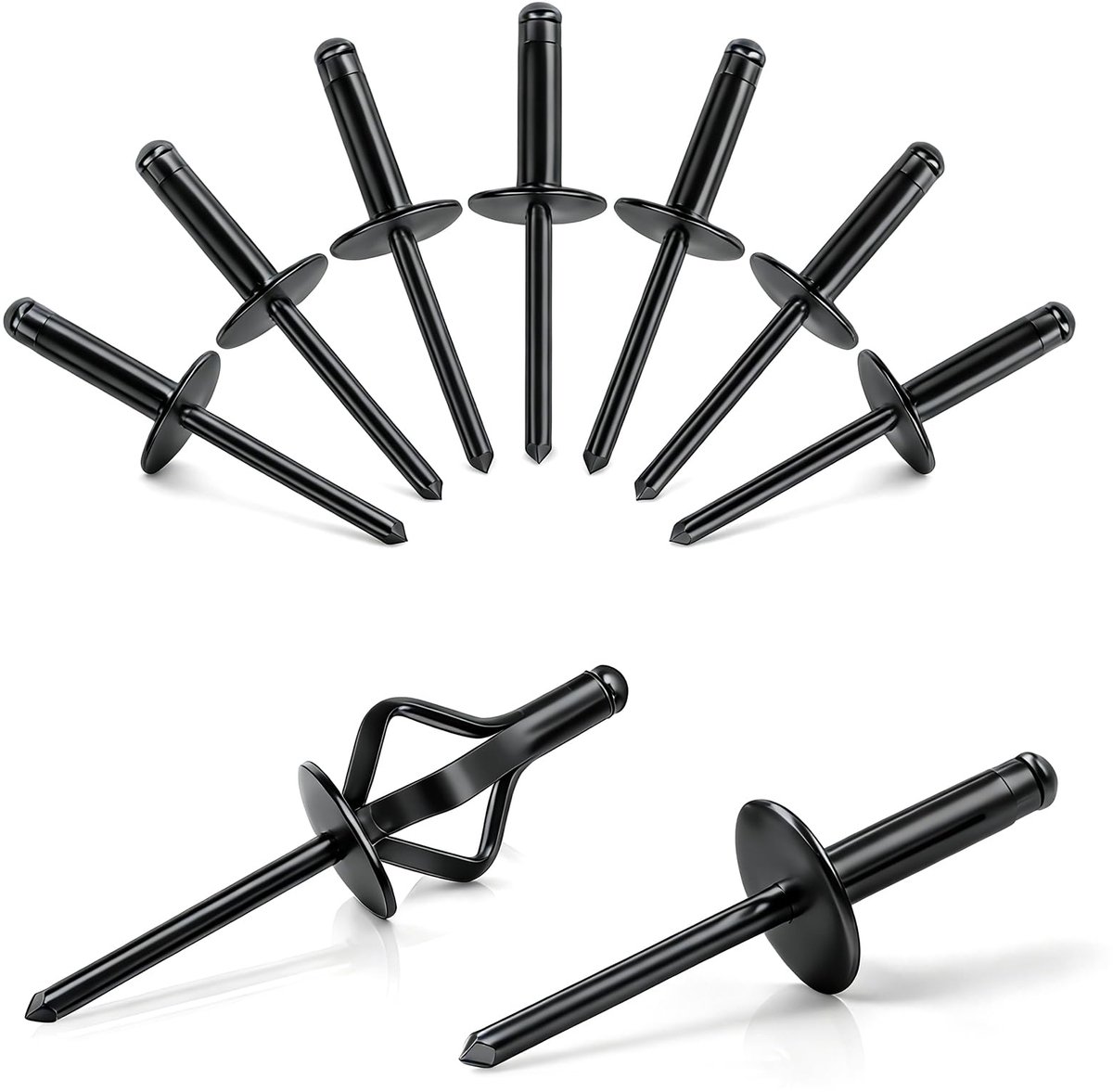Blindklinknagels 70 stuks 4,8 x 21 mm - aluminium - grote flens - ideaal voor metaalbewerking - ShopVlot