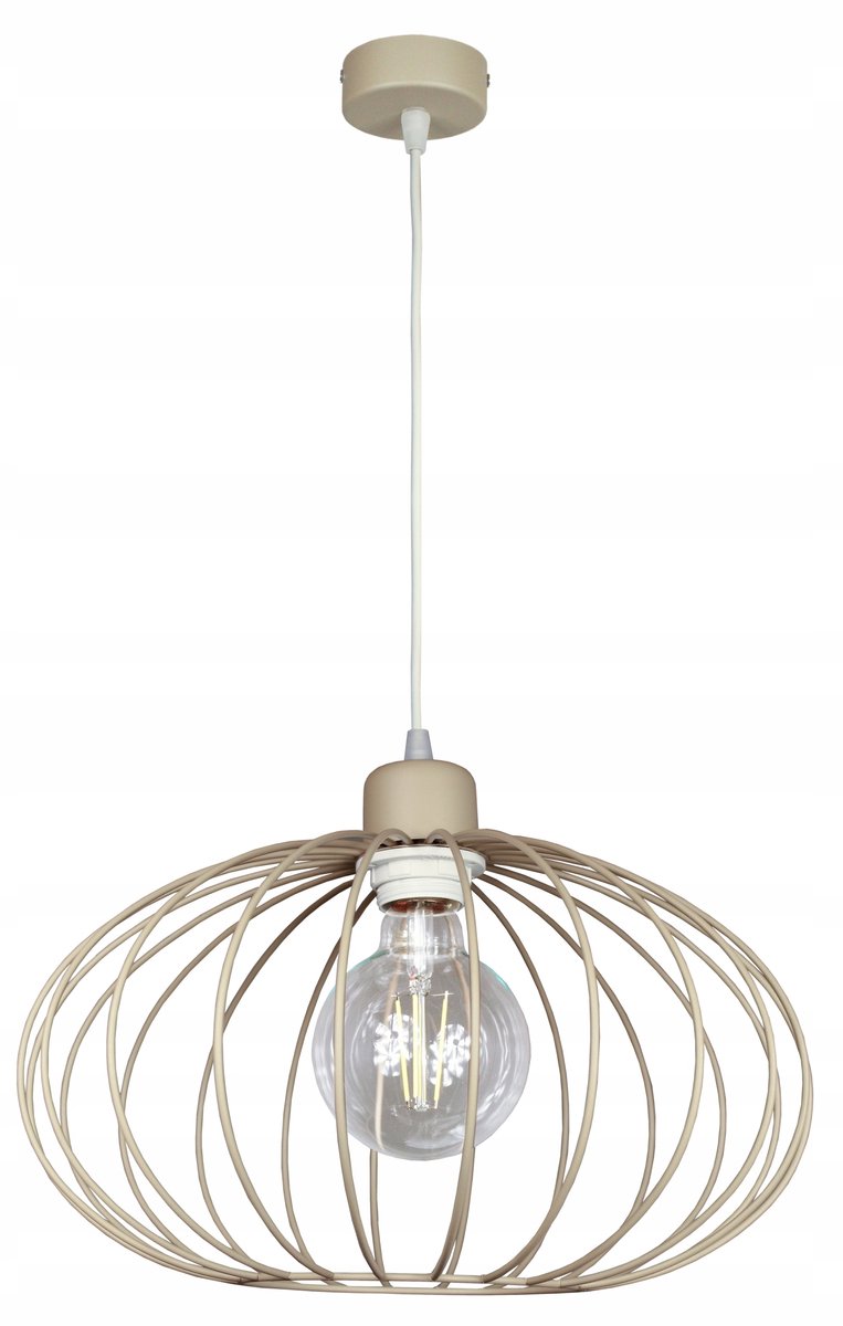 Cora Hanglamp Beige - Stijlvolle Plafondlamp voor Woonkamer & Eettafel