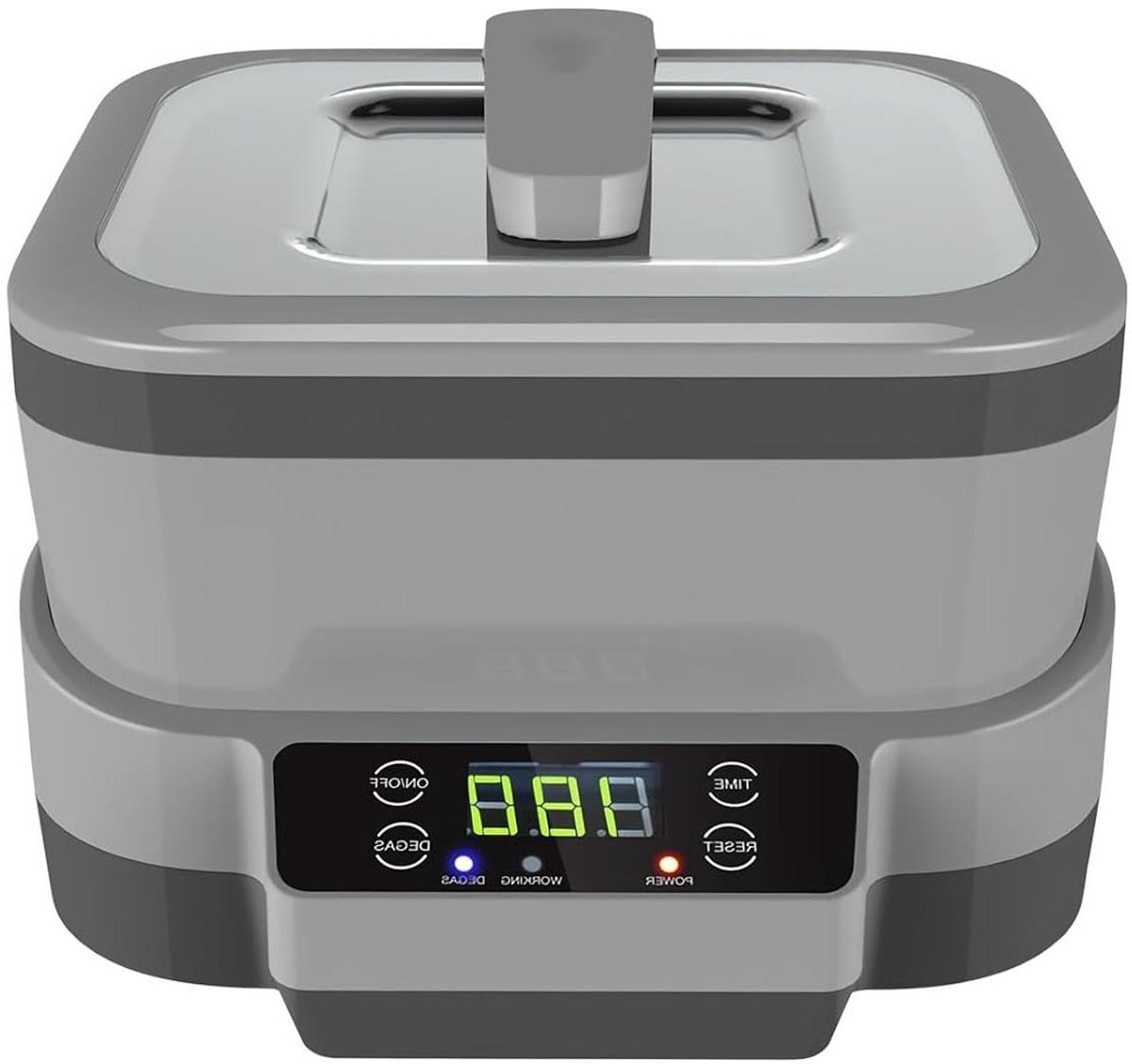 Ultrasone Reiniger - Schoonmaakapparaat Bad - Voorwerpen Reinigen - 1.2L RVS Tank - 23 x 20 x 16 cm - Wit