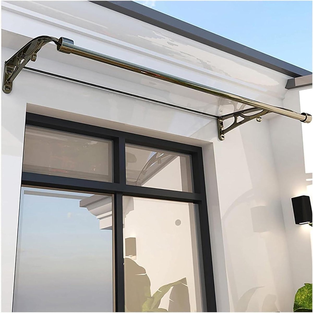 Raamluifel Voordeur - Terrasluifel Overkapping - Bescherming tegen Weer - Dubbele UV-Coating - 80 x 160 cm - Transparant