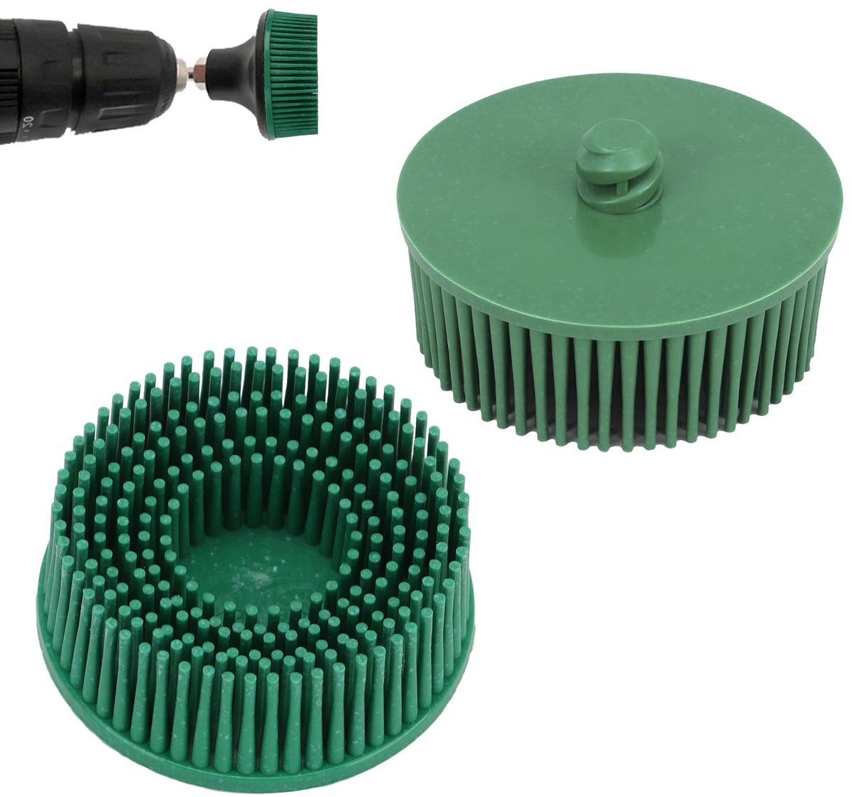 Schuurborstel, 50 mm, borstelschijf, korrel 25.000 omw/min, voor polijsten en reinigen, schuurborstel, 5 cm, voor het verwijderen van roest en hardnekkige coatings, compatibel met