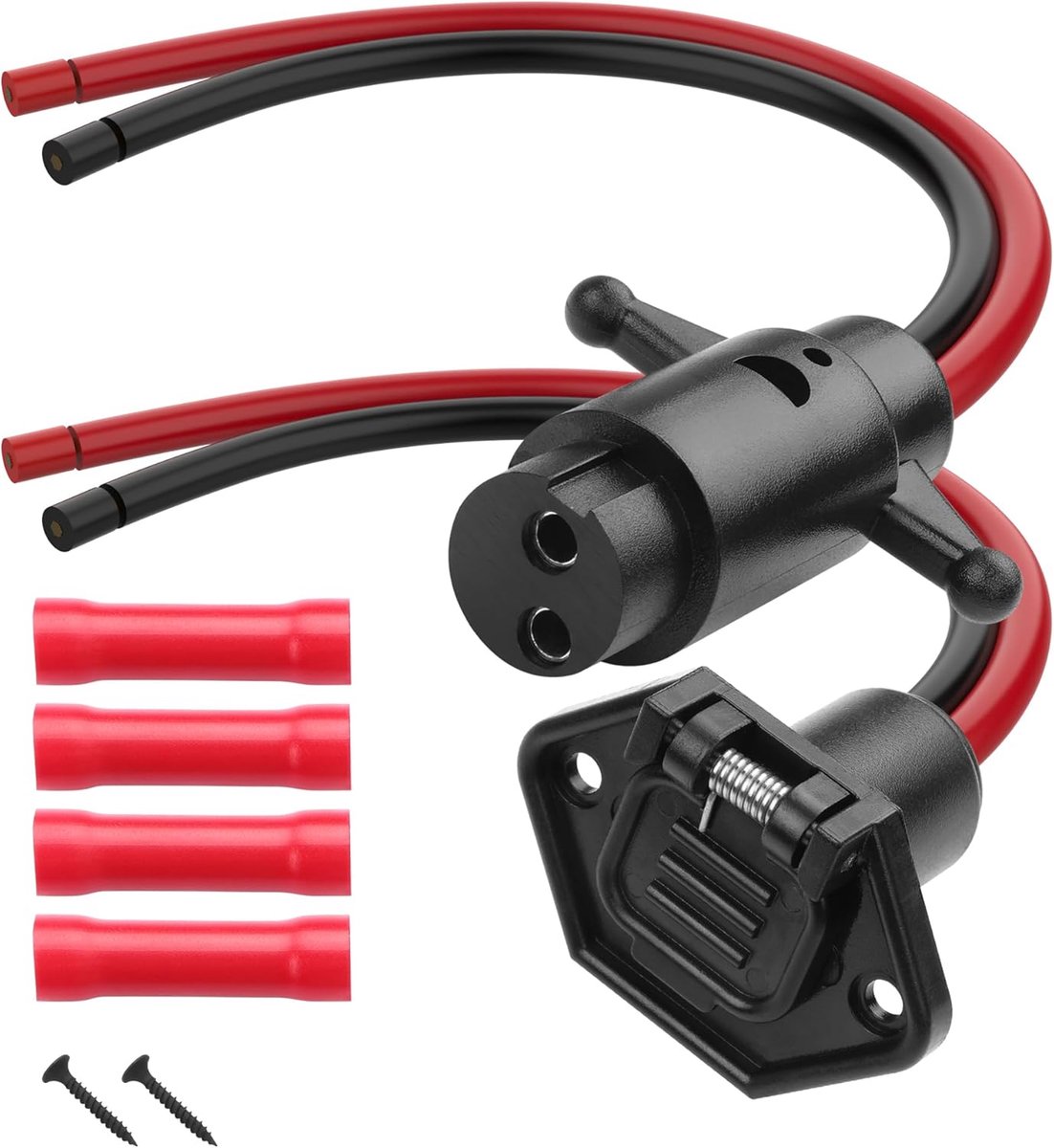 8 AWG 12 V – 24 V trollingmotoraansluiting en stopcontact kit maritieme klasse stroomaansluiting met krimpslang voor basisboot, kajak, trolling motoren