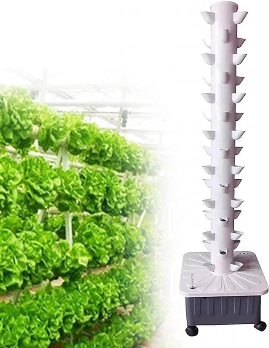 Kweeksysteem met 45 gaten, hydrocultuur kweeksysteem, grondloos kweeksysteem, tuintoren Aeroponic kweekset, hydrocultuur kweeksysteemkits, doe-het-zelf balkon hydrocultuur kweeksys