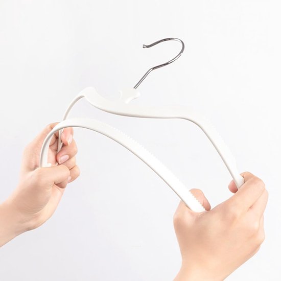 Set van 10 kleerhangers, korte nekhangers voor kleding, ultraslanke korte nekhanger met 360 draaibare haak, antislip kleerhangers voor volwassenen, kledinghangers, — afbeelding 5