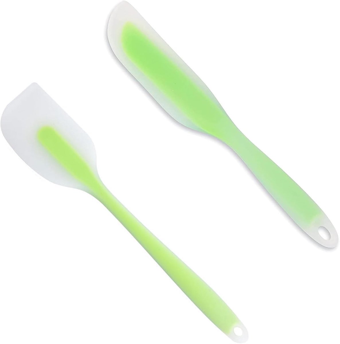 Spatels, flexibele siliconen spatel, compatibel met Thermomix TM6 TM5 TM31, hittebestendige spatel, kleine spatel, schraper voor mengpan, bakken (groen)
