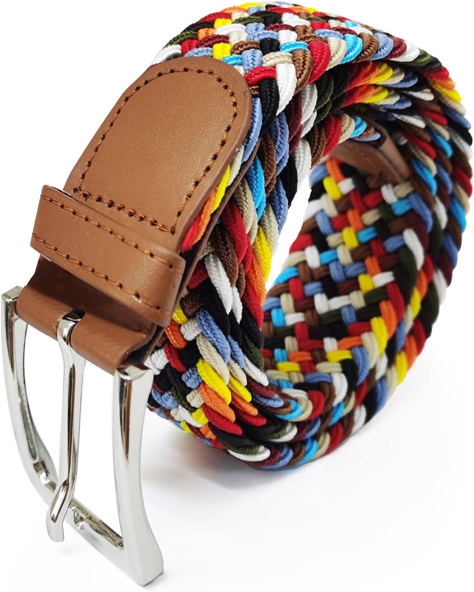 Unisex elastische stoffen riem Gevlochten stretch riem Rekbare riem voor dames en heren
