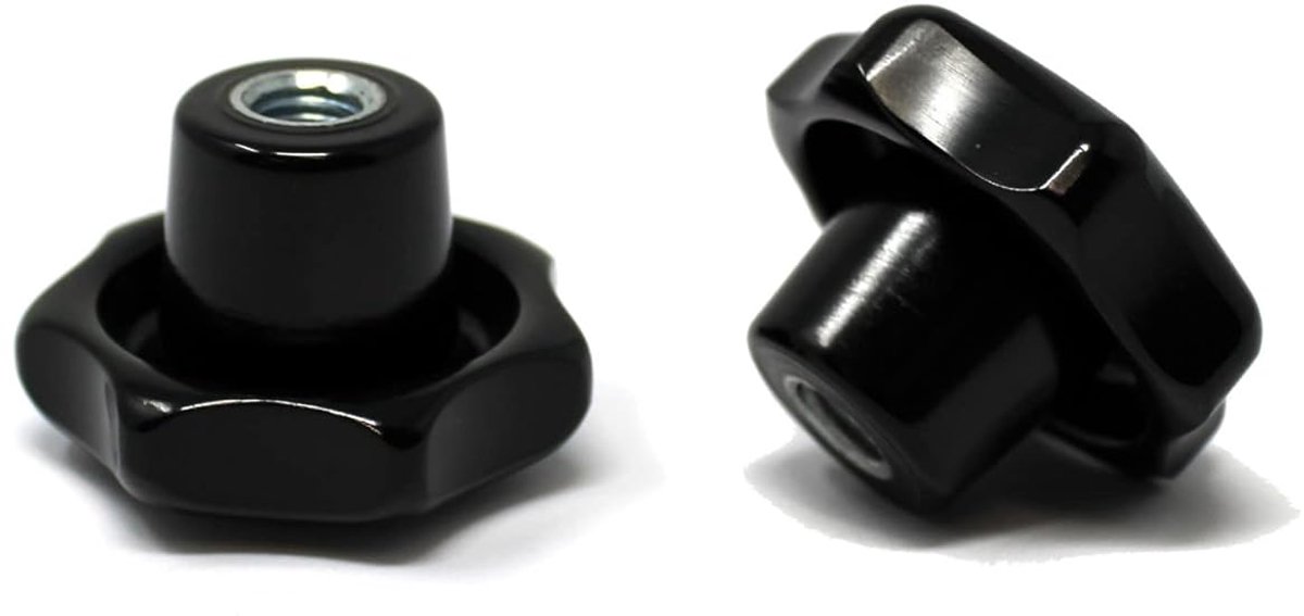 Normelementen/Sterrengreep met binnendraad volgens DIN 6336 / Duroplast/Buitendraad staal verzinkt / M6 - Sterdiameter 40 mm (1 stuk, M6 (40))