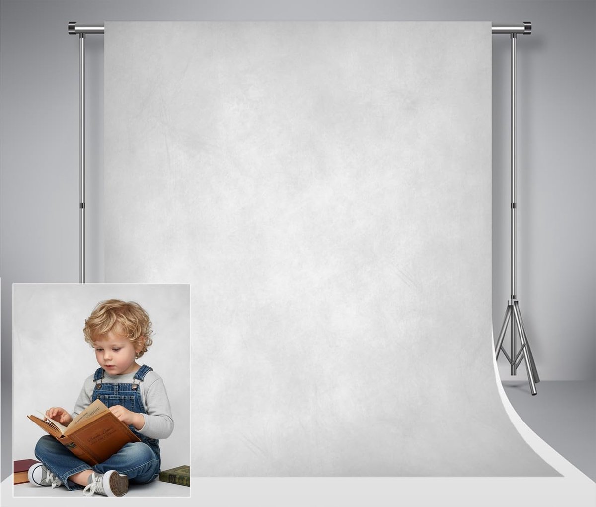 Achtergrond 2 x 3 m zilvergrijze achtergrond. Wit grijs fotografie achtergrond portret fotografie. Getinte achtergrond benodigdheden voor studio fotografie