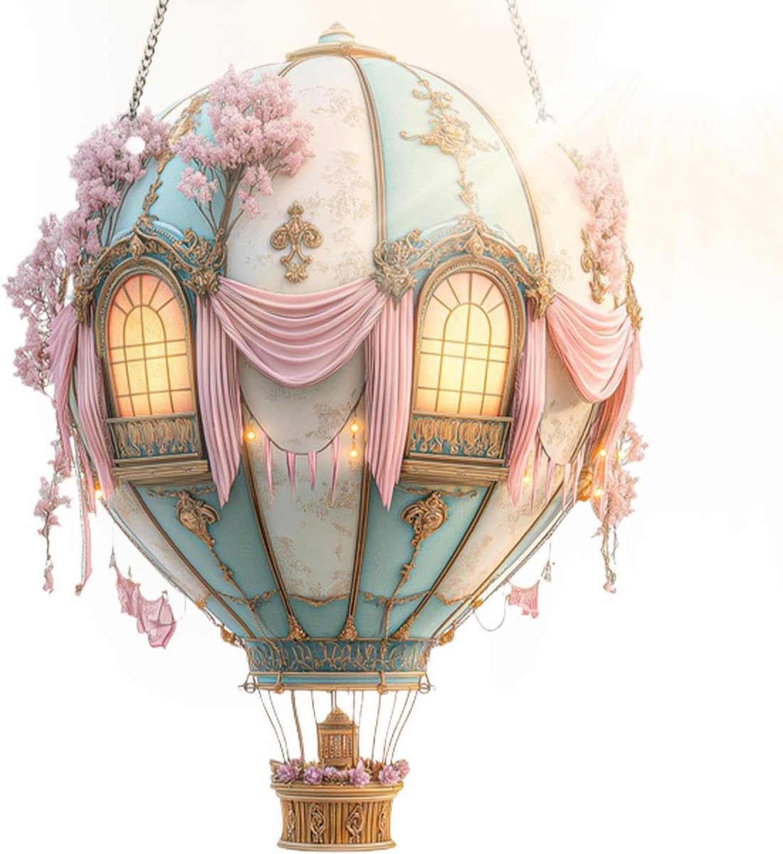 Hangend 2D Acryl | Zonne Luchtballon Geschikt Voor Tuin Binnenplaats Huis Boerderij Terras Pad Bruiloften Bijeenkomsten Kamperen