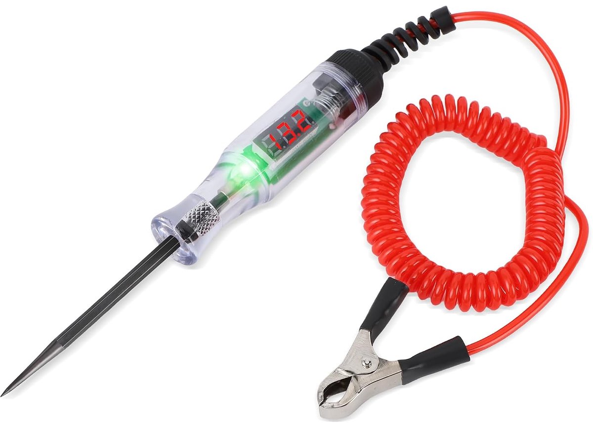 stroomcircuittester voor auto, DC 6 V, 12 V, 24 V, 36 V, isolatietester voor elektrische gebieden, DC 3-36 V, flexibele kabel ter bescherming van het voertuig, duurzaam, voor led-testers