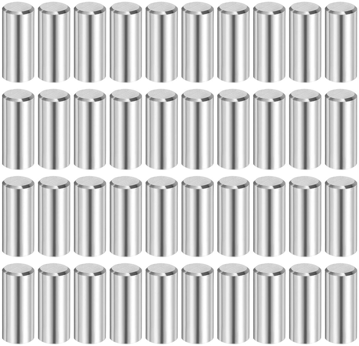 40 stuks 8 mm x 18 mm plugpennen 316L roestvrij staal cilindrische plugpennen plankhouderbout boutstang bevestigingselementen metalen plankbouten zilverkleurig