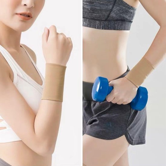 2 paar elastische armbanden, polssteunen, polsbandages, armbanden voor vrouwen, polssteun, elastische bandages, sportarmbanden — afbeelding 4
