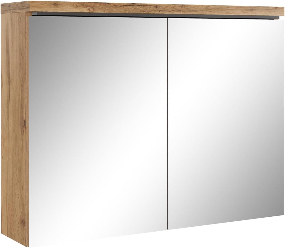 Badkamerkast Paso 80 x 20 x 60 cm - Eiken - Spiegelkast Badkamer