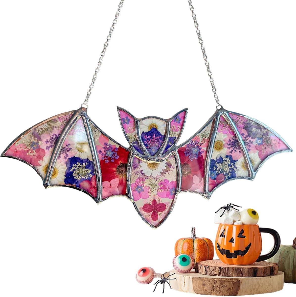 Acryl Vleermuis Ornament - Halloween Acryl Zonlicht | Vangende Vleermuis Hanger - Seizoensgebonden Huishoudelijk Ornament Venster Muur Lanyard Decor voor Slaapkamer, Dorpel