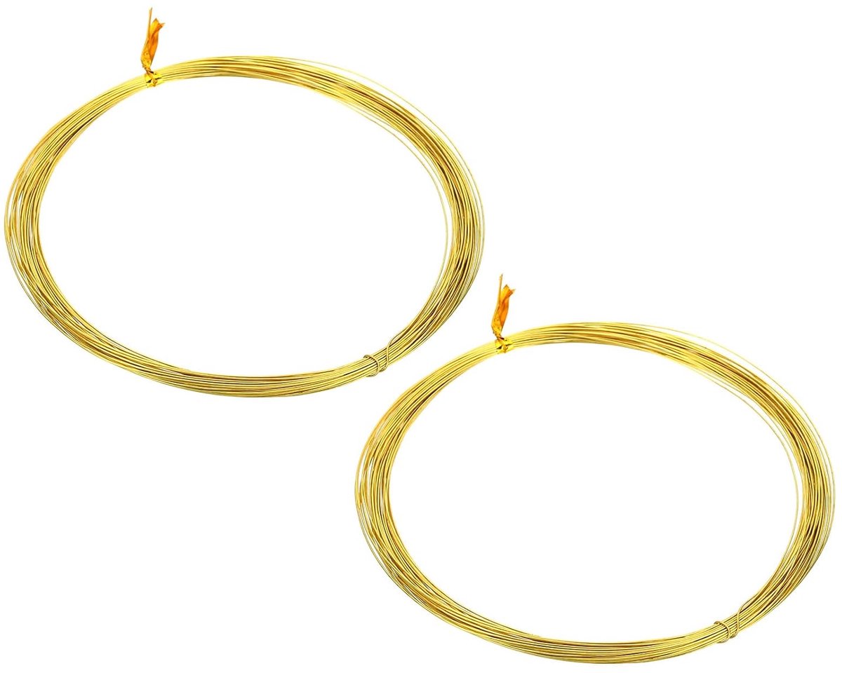 Draad, 2 stuks, 0,4 mm diameter, spoel met 10 m lange draad voor sieraden, sieraden en tuinplanten, 2 stuks