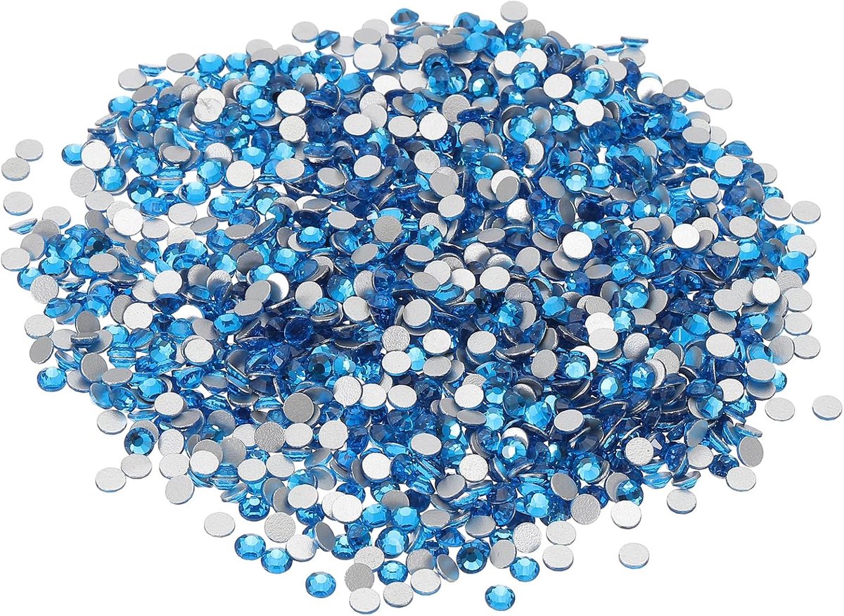 Strassteentjes, glitterstenen om te knutselen en strassteentjes, voor knutselen, kostuums, make-up, hemelsblauw