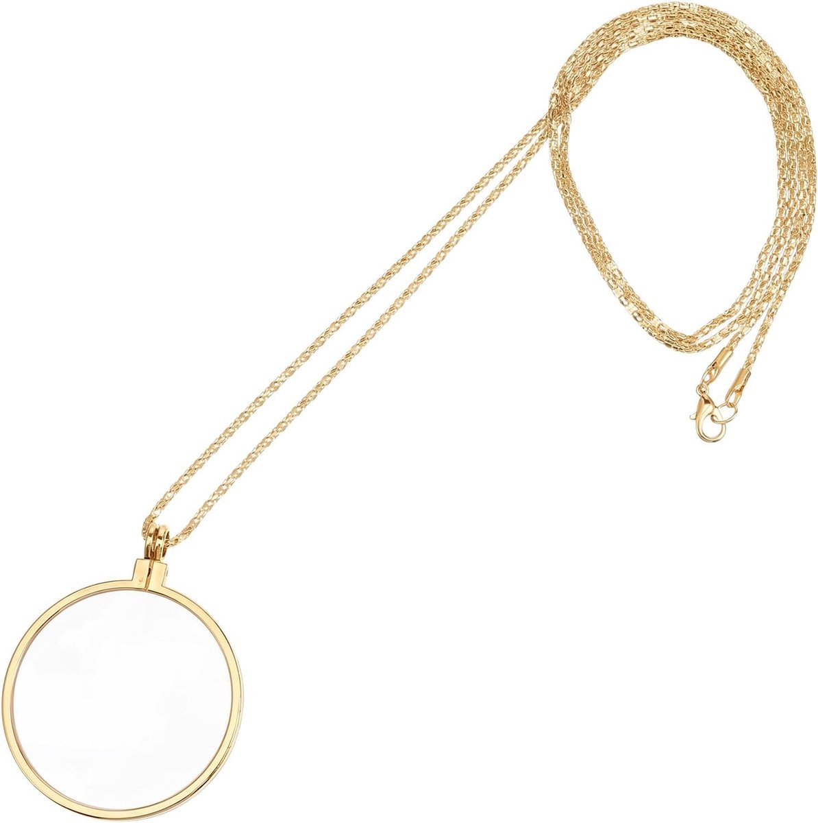 Halsketting met vergrootglas 5x - Gouden monocel met ketting - Retro-design - Stijlvolle accessoires voor elke outfit - ShopVlot