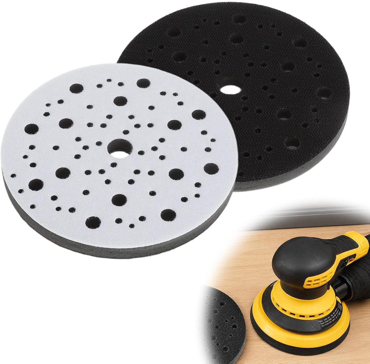 Schoonmaakpads 150mm - Polijst- en schuurkussens - 70 gaten voor stofafzuiging - Perfect voor precisie schuren - ShopVlot