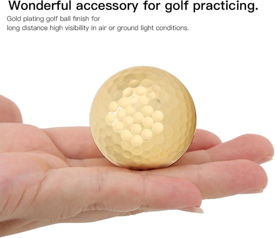 Golfballen set van 4 - Goud gecoat rubber - Verhoogde zichtbaarheid - Ideaal voor lange afstandstraining - ShopVlot — afbeelding 3