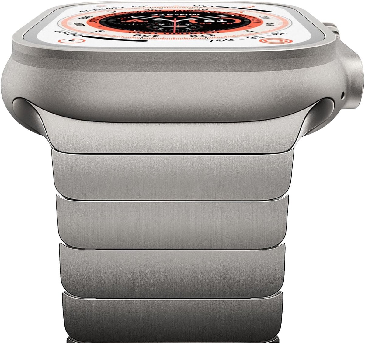 Metalen horlogeband 49mm - titanium voor Apple Watch Ultra en Series - unisex design - comfortabele pasvorm - ShopVlot