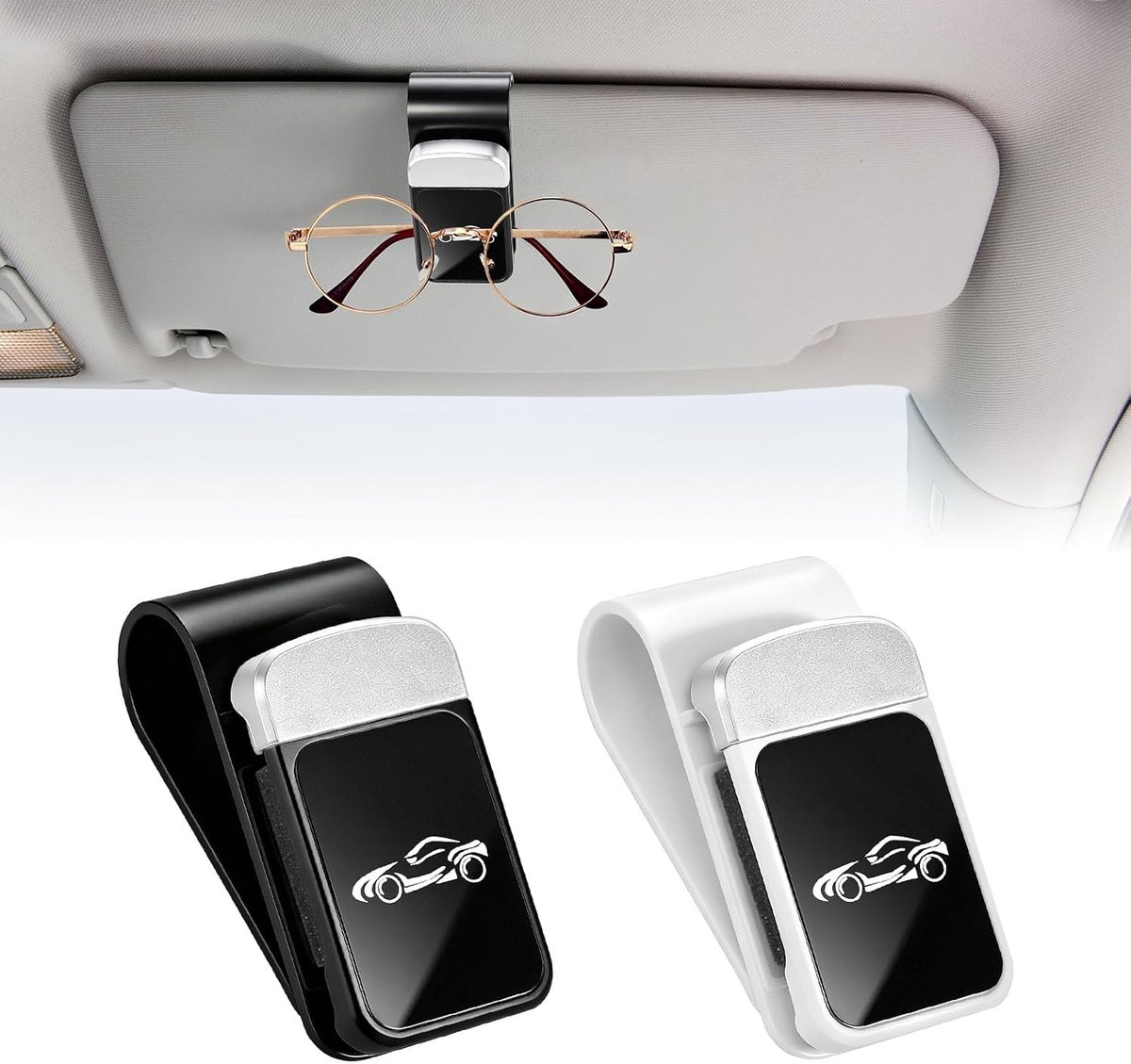 Brillenhouder voor auto - clip-on zonnebrilhouder - universele autobrilhouder - eenvoudig te gebruiken - ShopVlot