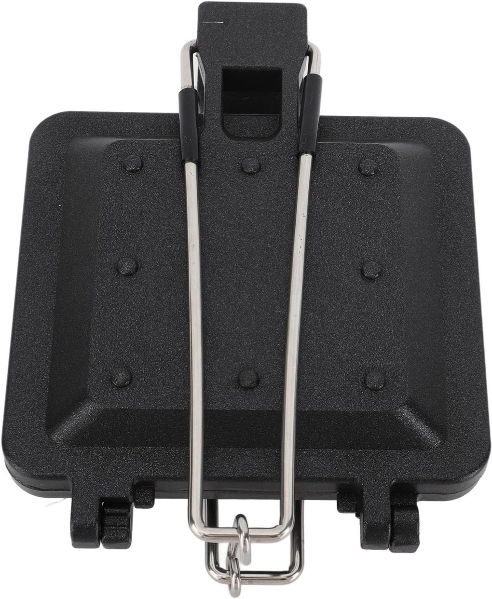 Broodrooster - Tosti-ijzer Sandwichmaker - Kamperen Buiten Koken - Dubbelzijdige Verwarming - 550 g - Zilver