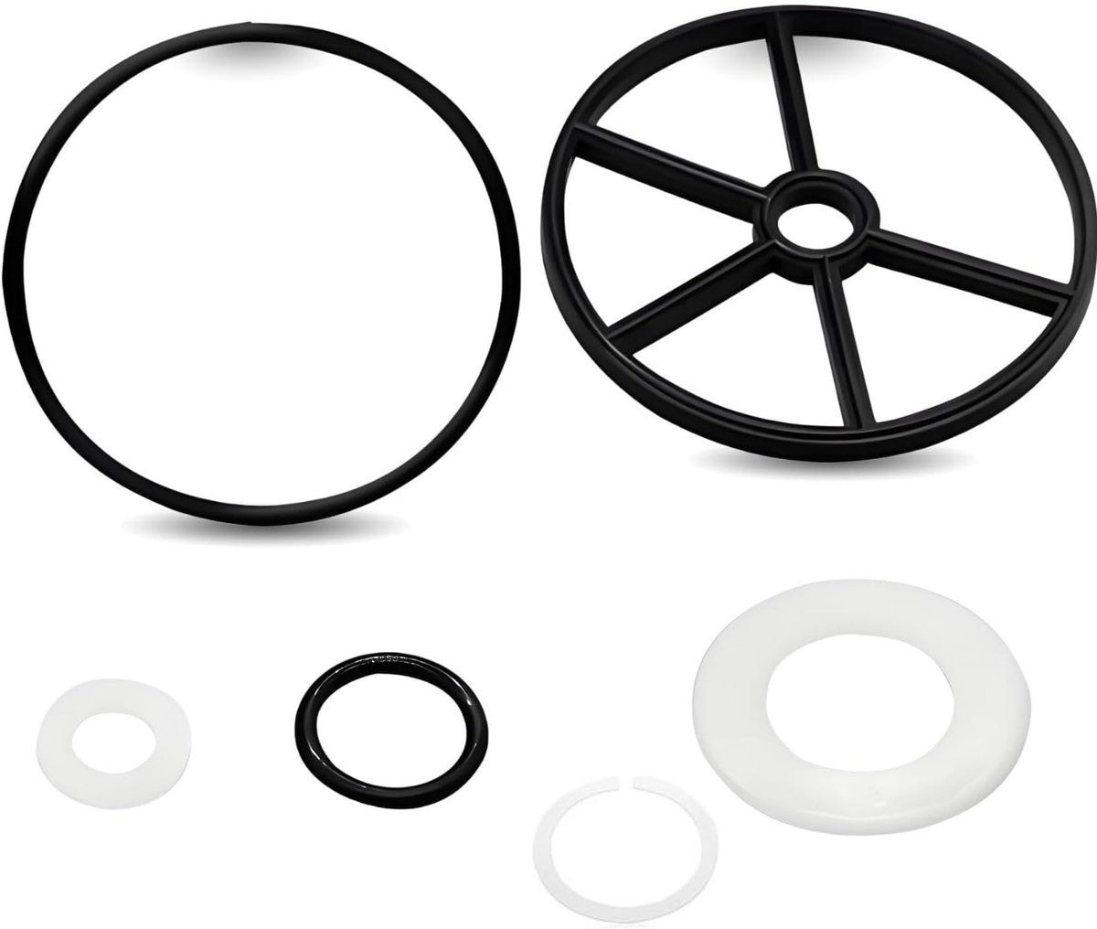 6-delige spider seal reparatieset voor zwembadfilter - vervangset voor 6-weg kleppen - duurzame rubber en kunststof - ShopVlot