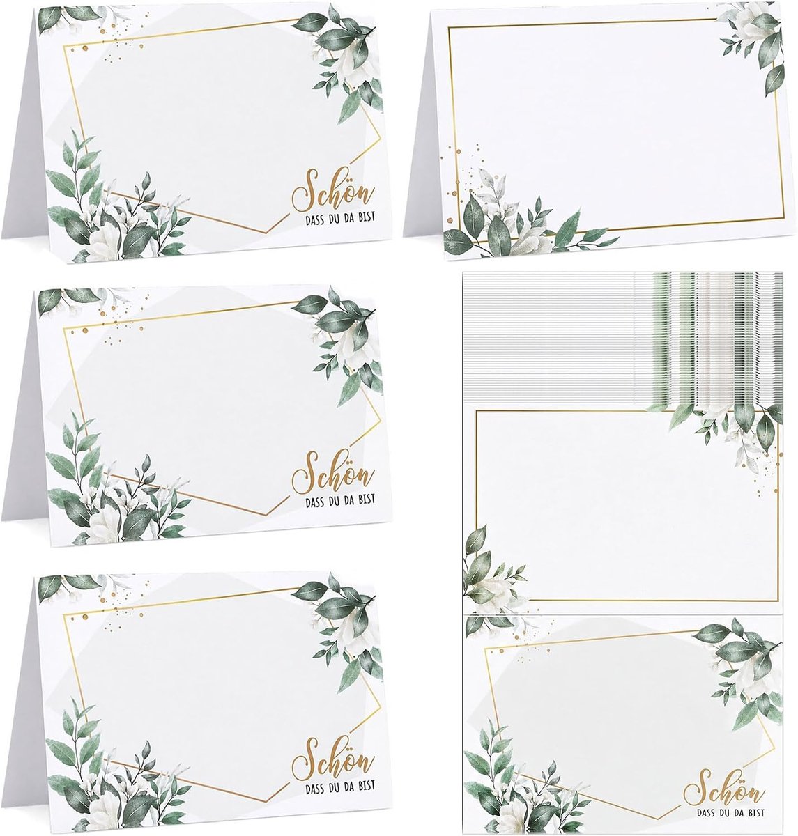 Tafelkaarten 60 stuks - 11 x 8,5 cm - elegant design - warme sfeer voor elke gelegenheid - ShopVlot