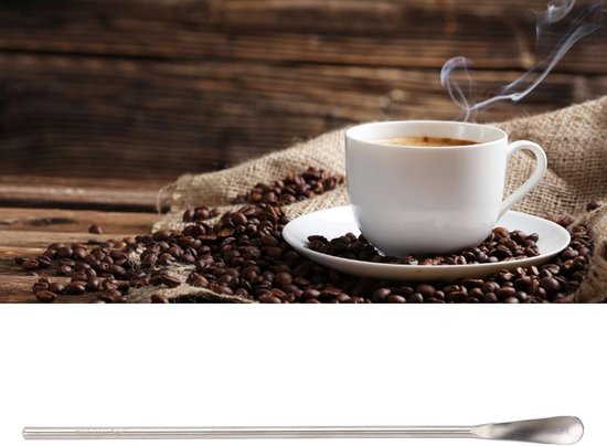 Koffieroerstok - Drankroerder - Dranken roeren - 304 Roestvrij staal - Lang genoeg - Zilverkleurig — afbeelding 4