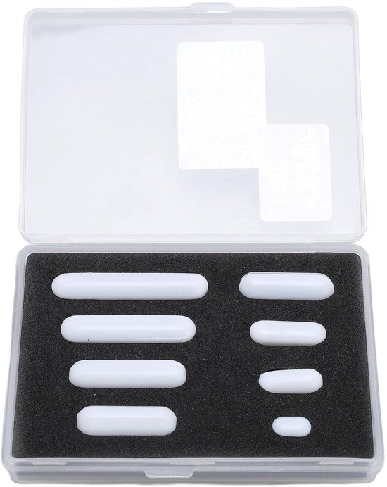 Magneetroerder Set - Mengstaafjes - Vloeistoffen Mengen - Hoge Temperatuur Bestendig - 8 Stuks - Wit — afbeelding 4