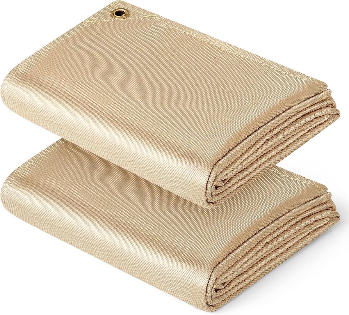 Glasvezel Lasdeken, Hittebestendige Deken met Messing Ringogen, Multifunctionele Lasmat voor Grill, Smoker, Camping, Industrieel Gebruik (1,2x1,8 m - 2 Pakket)