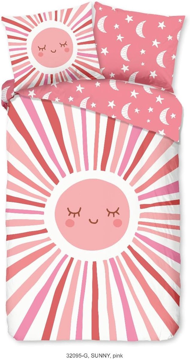 Dekbedovertrek Katoen Renforcé Sunny - pink 140x200/220cm