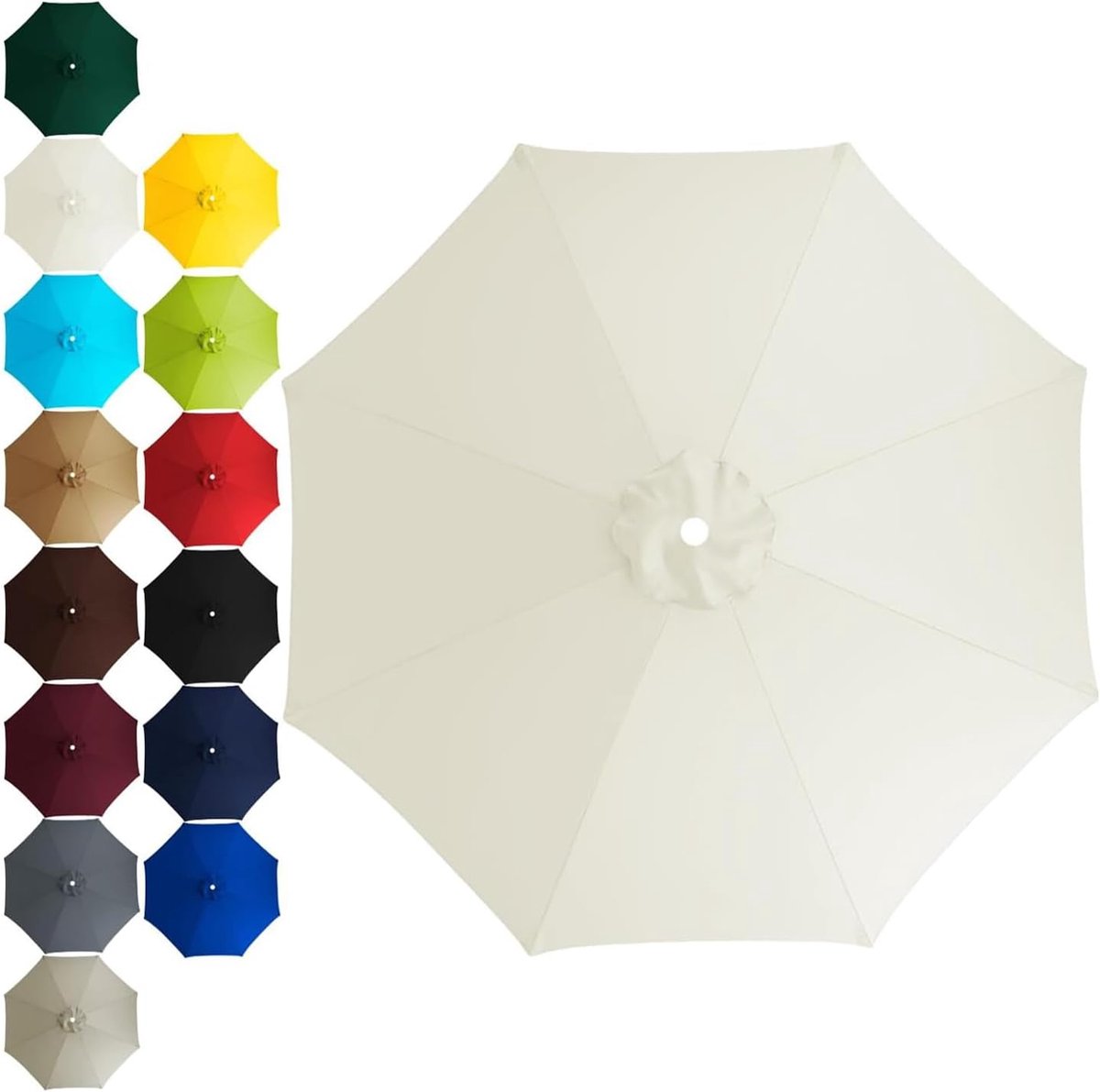 Parasol hoes 2m 2.3m 2.5m 2.7m 3m - UV 50+ stof - Bescherming voor patio en tuin - Duurzaam en waterafstotend - SnelShoppen