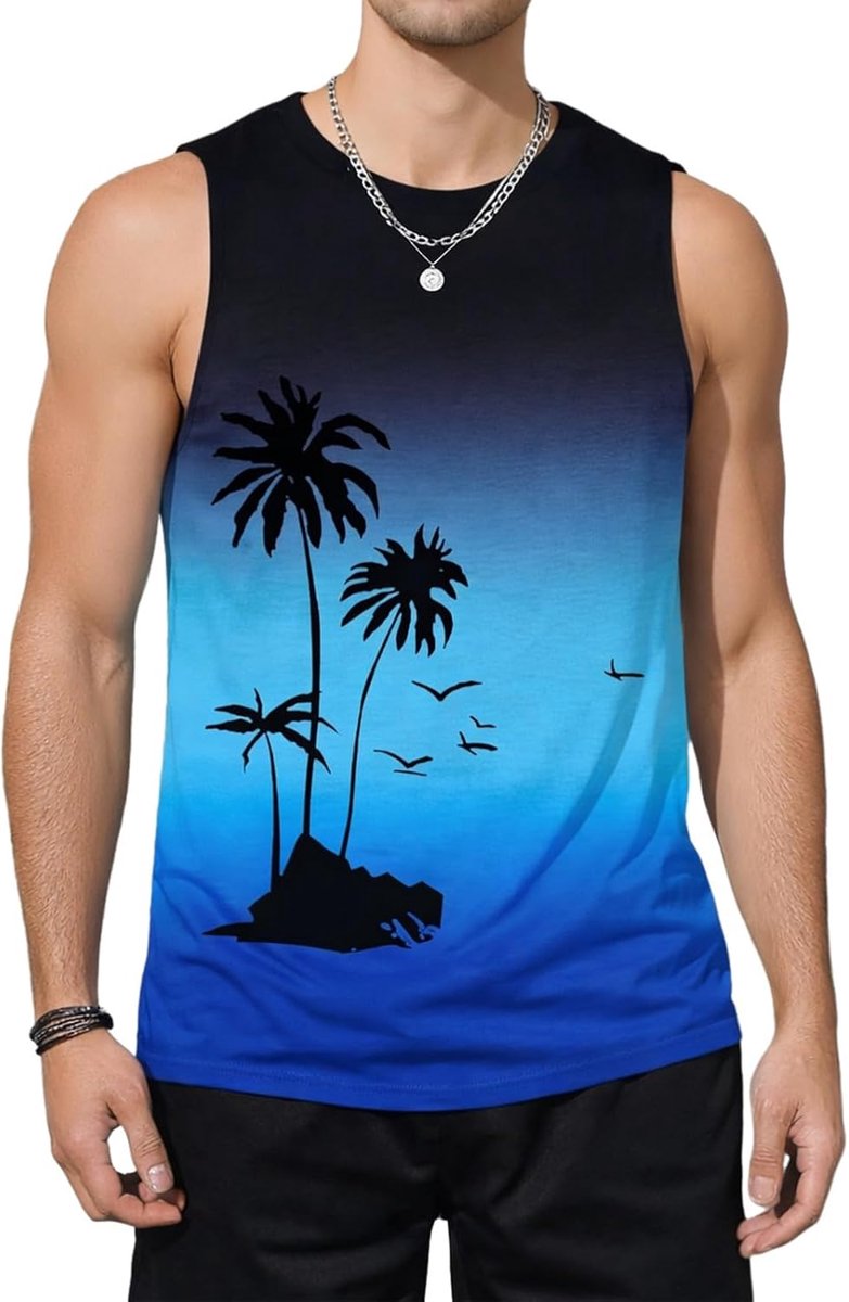 Heren Tanktop - Losse Crew Neck - Comfortabel en Ademend - Ideaal voor Zomer SnelShoppen