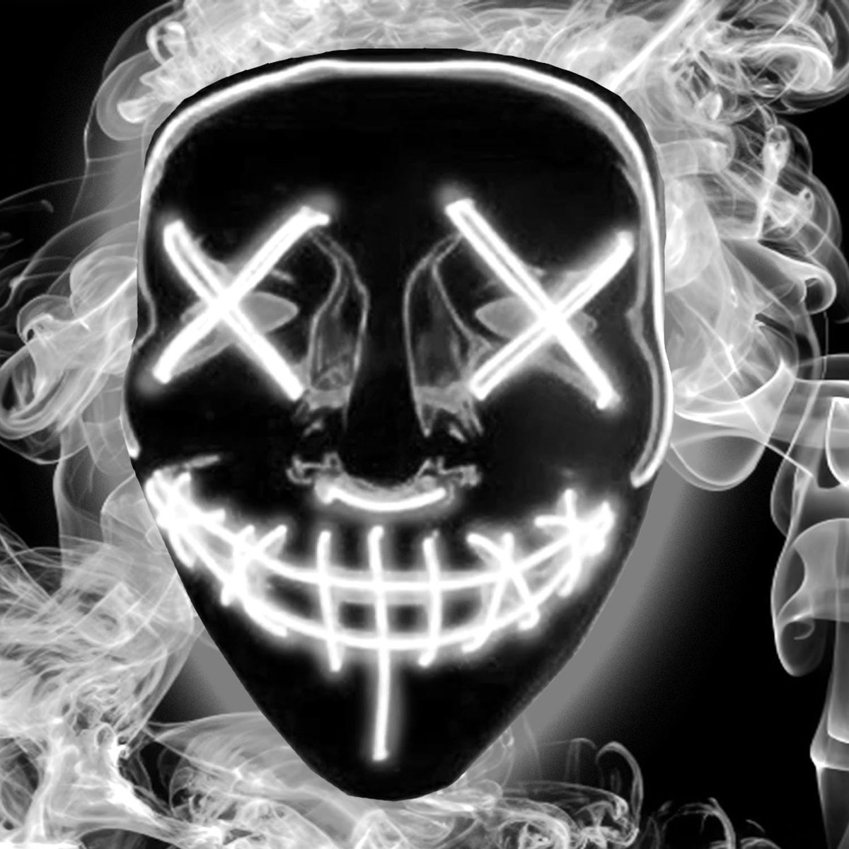 LED Halloween Mask - Volledig gezicht - Wit - Verlicht voor feest en carnaval - SnelShoppen