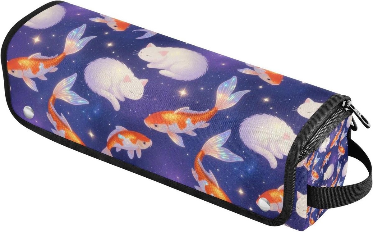 Reistas met Hittebestendige Mat - Stylingtool Tas - Haargereedschap Opbergen - Magnetisch Afneembaar - 37 cm - Wit