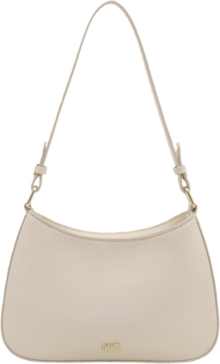 Schoudertas met 2 Verstelbare Riemen - Leren Hobo Croissant Handtas - Stijlvolle Accessoire voor Elke Gelegenheid - ShopVlot