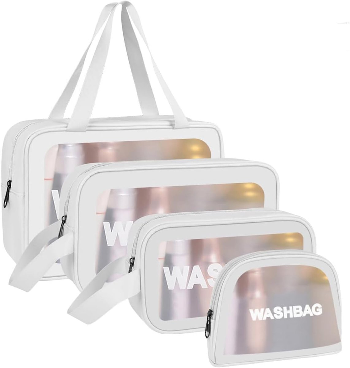 Cosmetic Bag Set - Transparant - Waterdicht - Ideaal voor reizen - SnelShoppen
