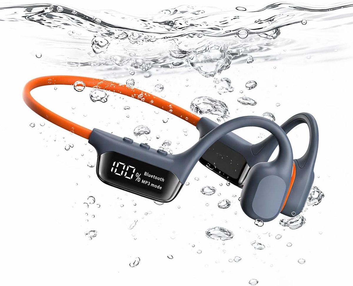 Bone conduction hoofdtelefoon - Bluetooth 5.3 - IPX8 waterdicht - ideaal voor zwemmen - SnelShoppen