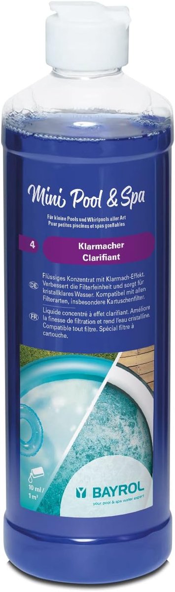 Mini zwembad & spa cleaner 0.5 L - geconcentreerde troebelheidsverwijderaar - voor kristalhelder water - SnelShoppen