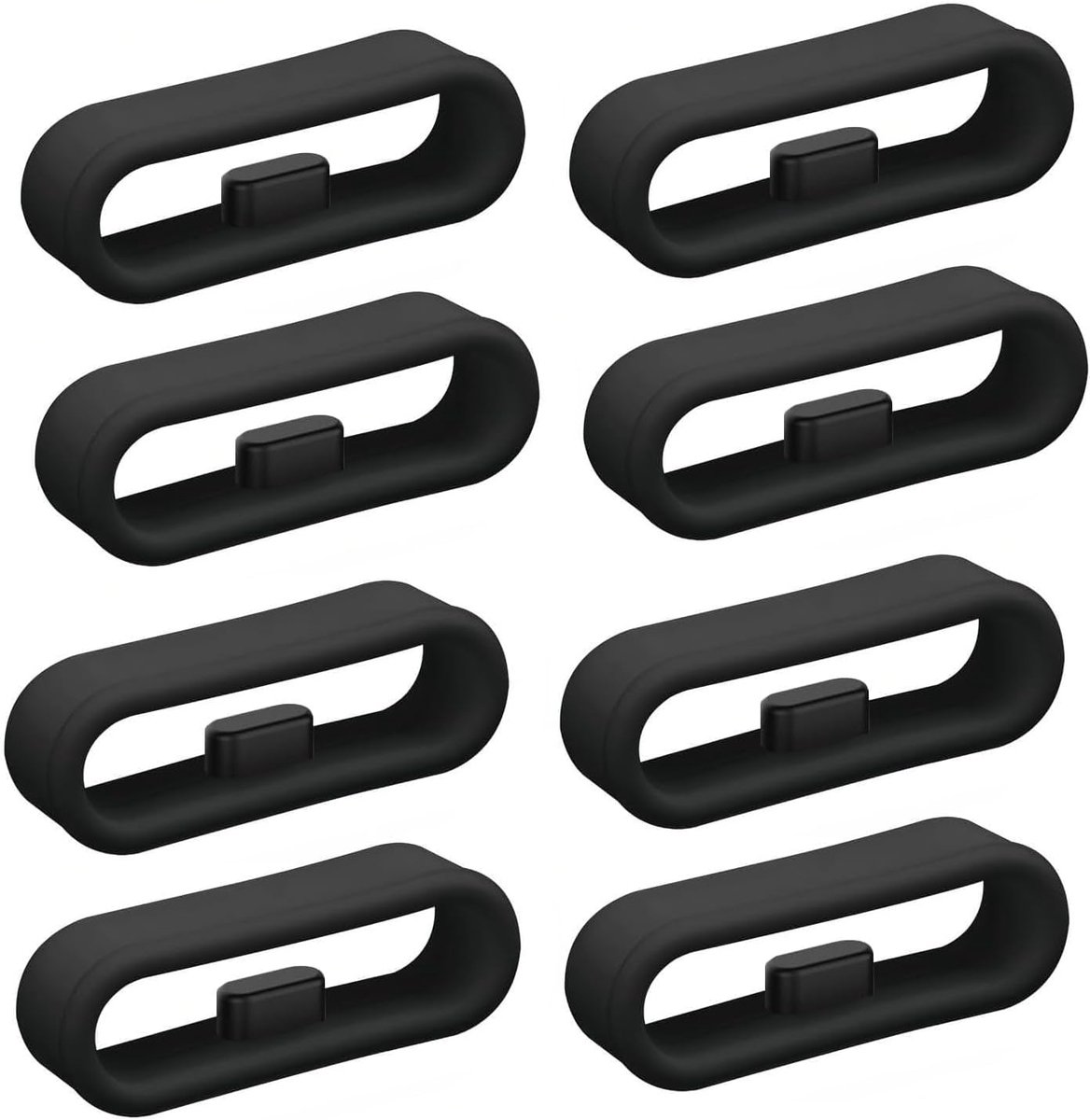 Silicone horlogeband lussen 20mm - rubberen horlogeband ringen - 8 stuks - ideaal voor bevestiging - SnelShoppen
