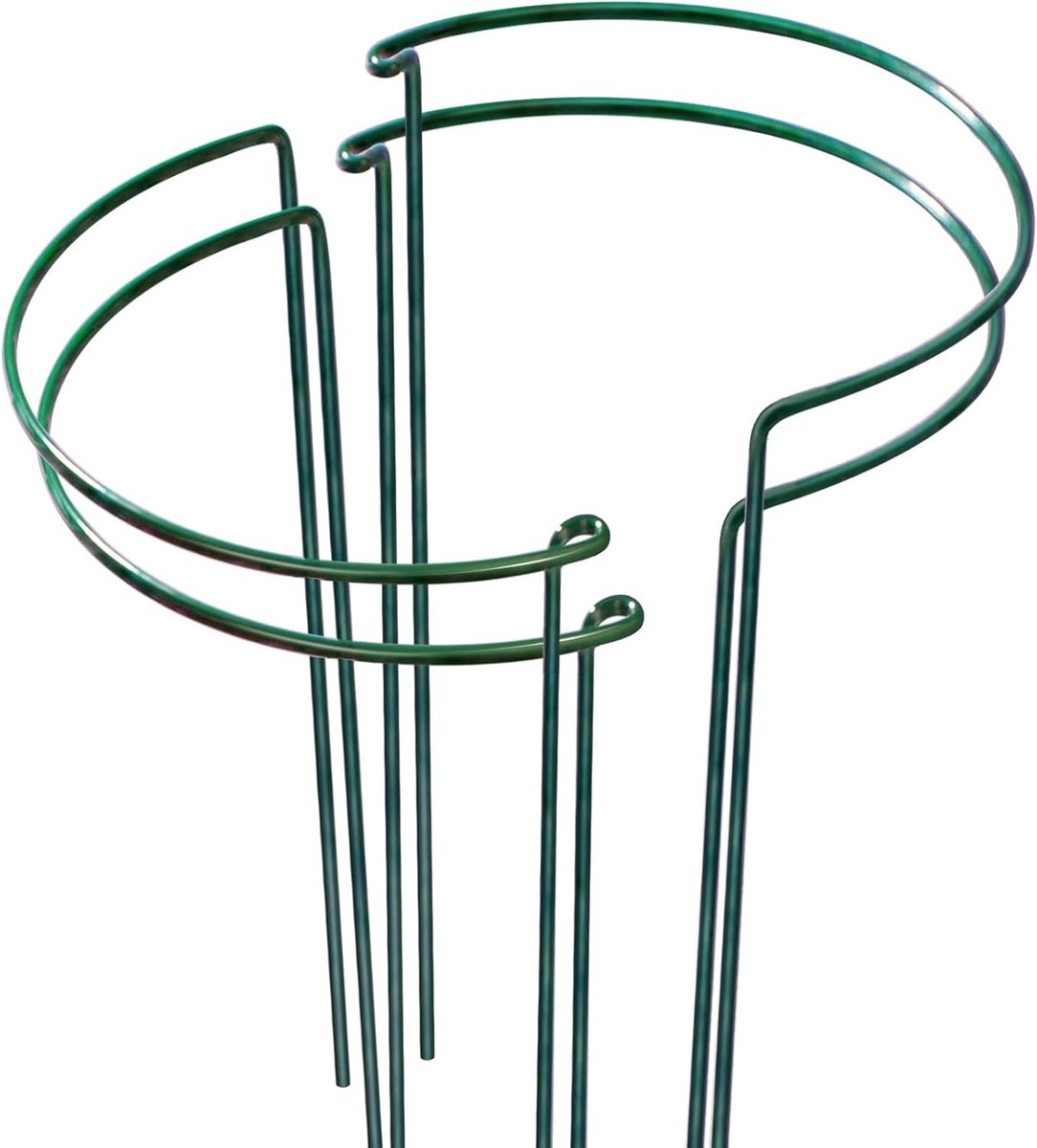 BOTC Plantensteunen - 4 Stuks Plantensteun voor Tuinplanten - Groeisteun voor Bloemen & Planten - 25 x 40 cm - Groen