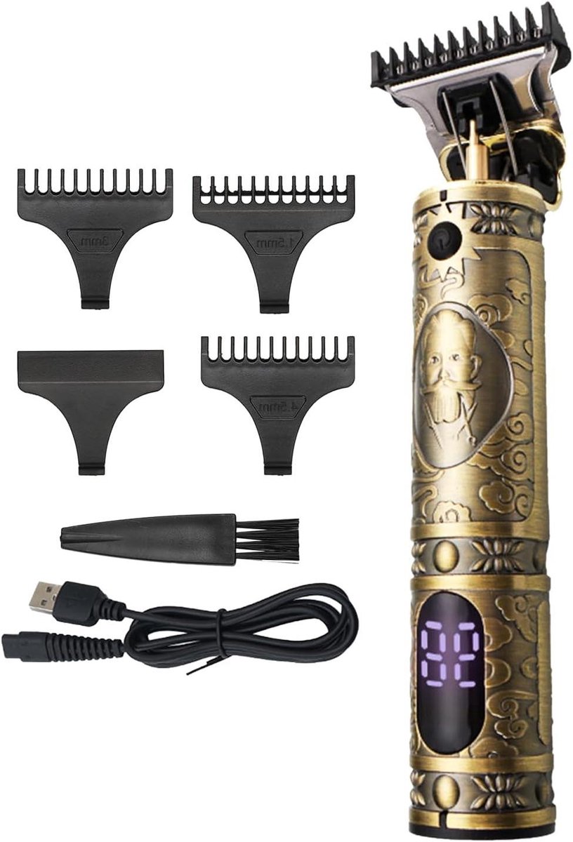 Tondeuse Mannen - Baardtrimmer Kapperstrimmer - Precisie Kapsels Maken - LCD Batterij Indicator - 20 x 10 x 5 cm