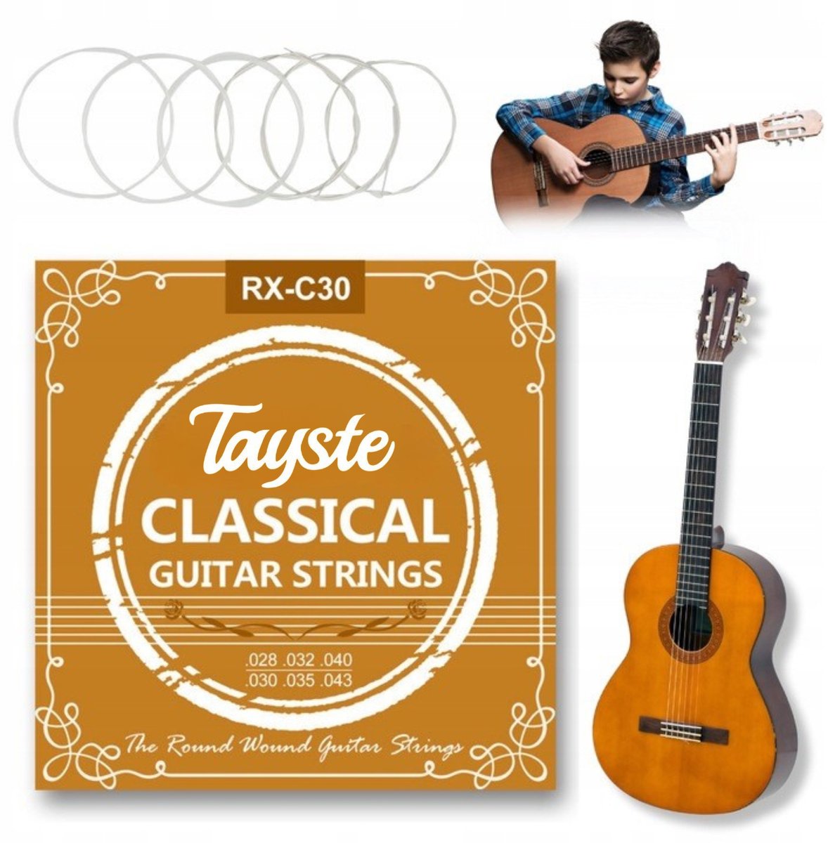 Merkloze Nylon Gitaarsnaren voor Klassieke Gitaar - Zacht & Comfortabel