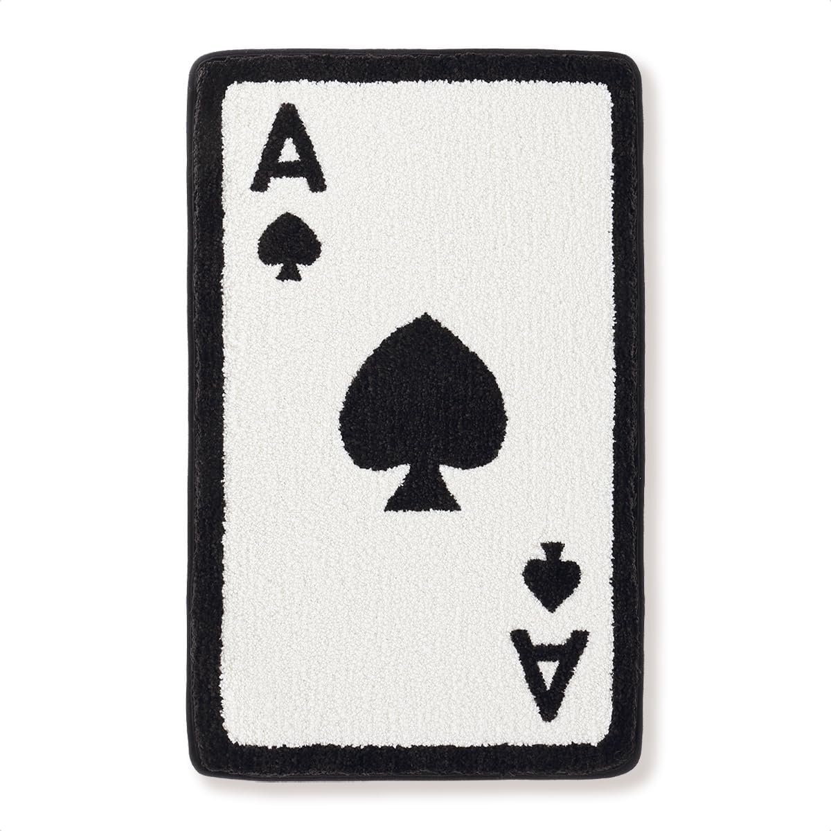 Badmat Poker - Ace of Spades - Extra zacht en absorberend - Sneldrogend en comfortabel - ShopVlot