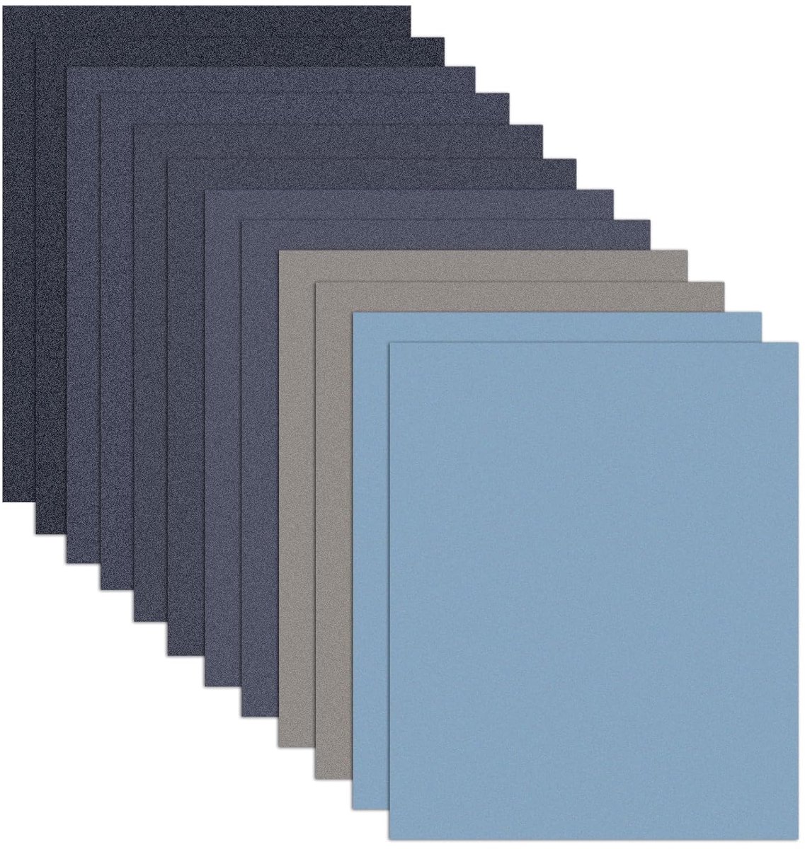 Schuurpapier set 12 stuks - 115 x 140 mm - Siliconencarbide - Voor hout, metaal en plastic - ShopVlot